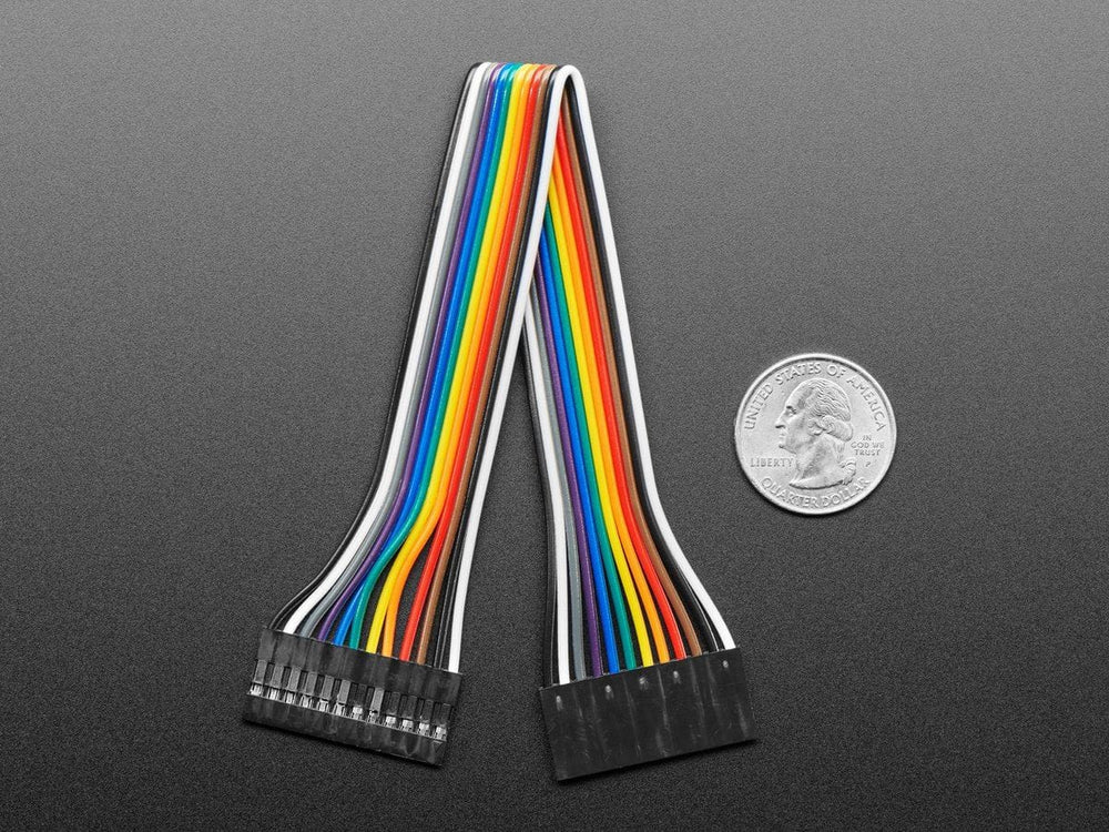 2.54mm 0.1" Pitch 12-pin Jumper Cable - 20cm long by The Pi Hut - The Pi Hut