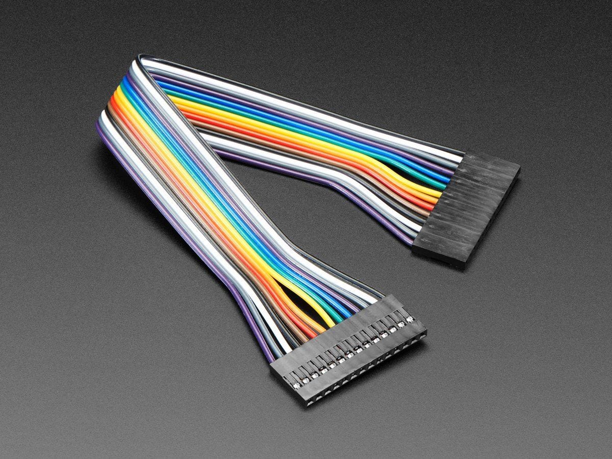 2.54mm 0.1" Pitch 14-pin Jumper Cable - 20cm long by The Pi Hut - The Pi Hut