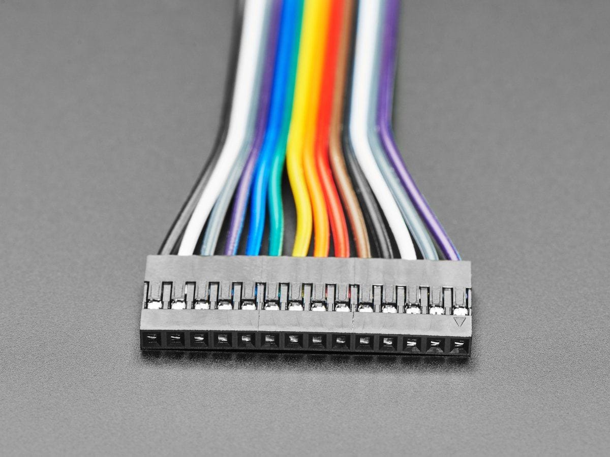 2.54mm 0.1" Pitch 14-pin Jumper Cable - 20cm long by The Pi Hut - The Pi Hut