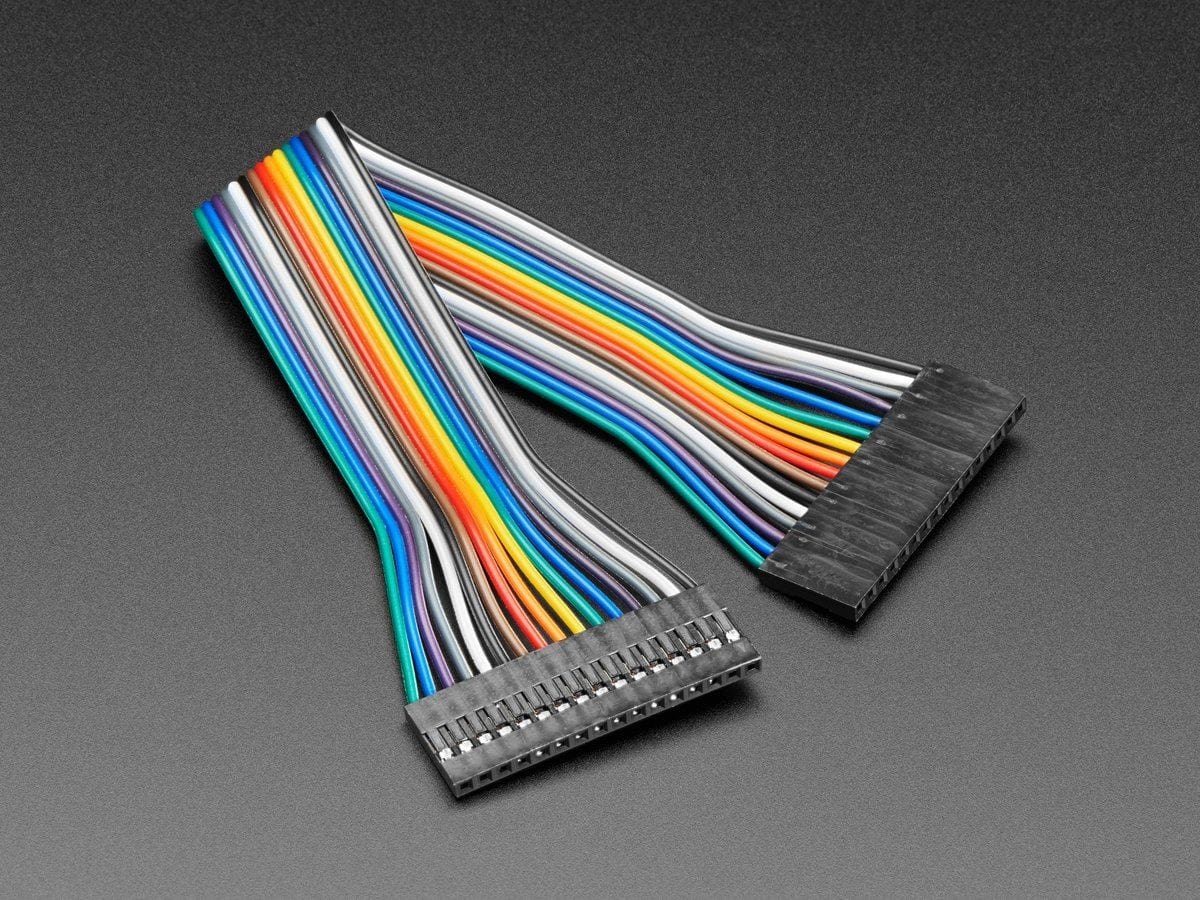 2.54mm 0.1" Pitch 16-pin Jumper Cable - 20cm long by The Pi Hut - The Pi Hut