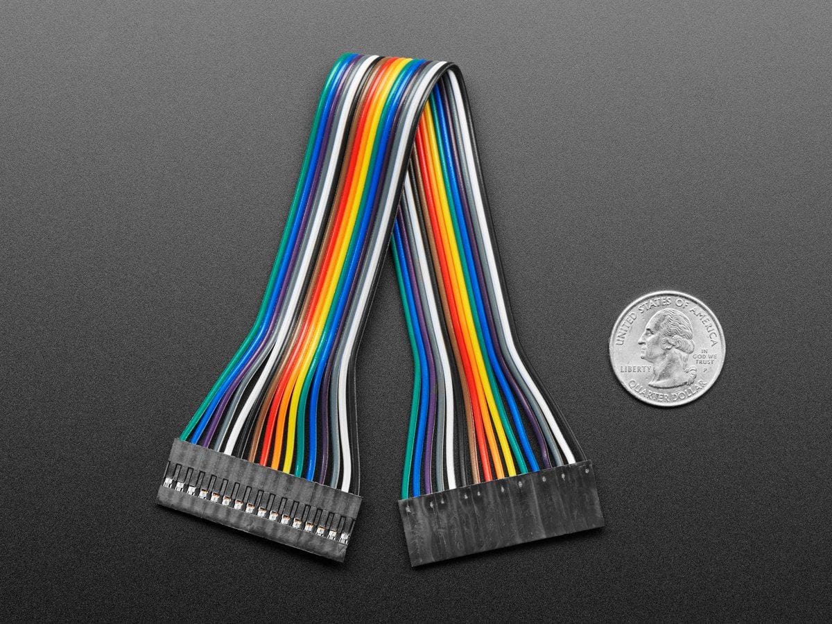 2.54mm 0.1" Pitch 16-pin Jumper Cable - 20cm long by The Pi Hut - The Pi Hut