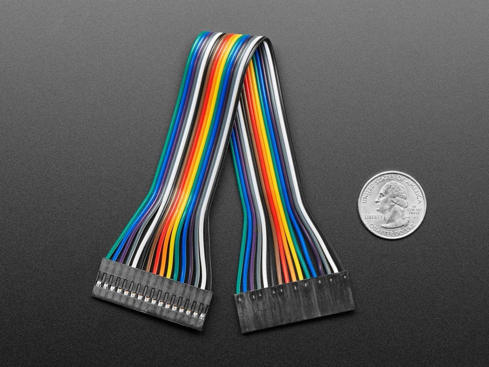 2.54mm 0.1" Pitch 16-pin Jumper Cable - 20cm long by The Pi Hut - The Pi Hut