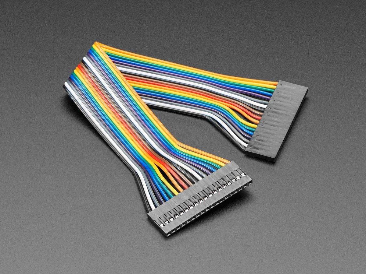 2.54mm 0.1" Pitch 18-pin Jumper Cable - 20cm long by The Pi Hut - The Pi Hut