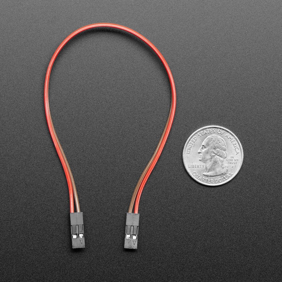 2.54mm 0.1" Pitch 2-pin Jumper Cable - 20cm long by The Pi Hut - The Pi Hut