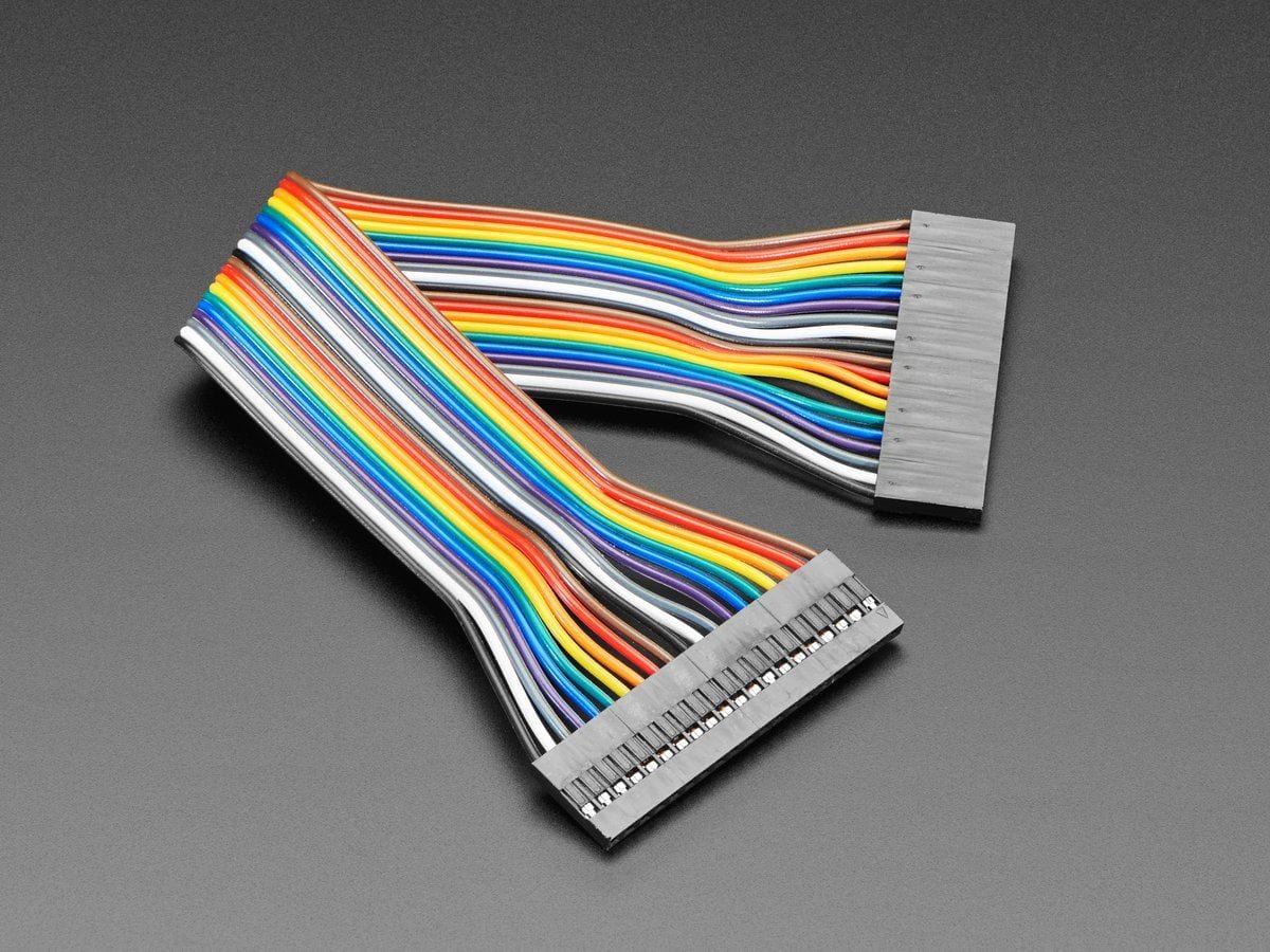 2.54mm 0.1" Pitch 20-pin Jumper Cable - 20cm long by The Pi Hut - The Pi Hut
