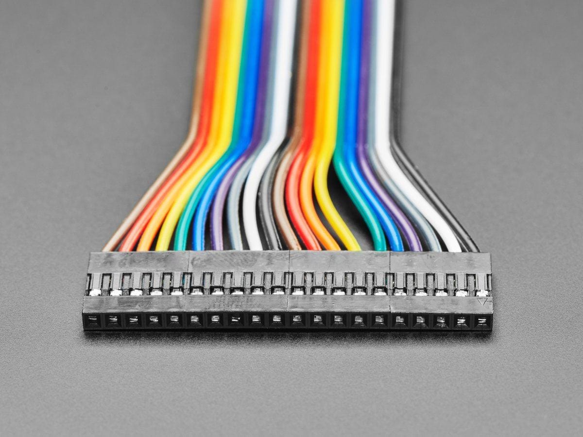 2.54mm 0.1" Pitch 20-pin Jumper Cable - 20cm long by The Pi Hut - The Pi Hut