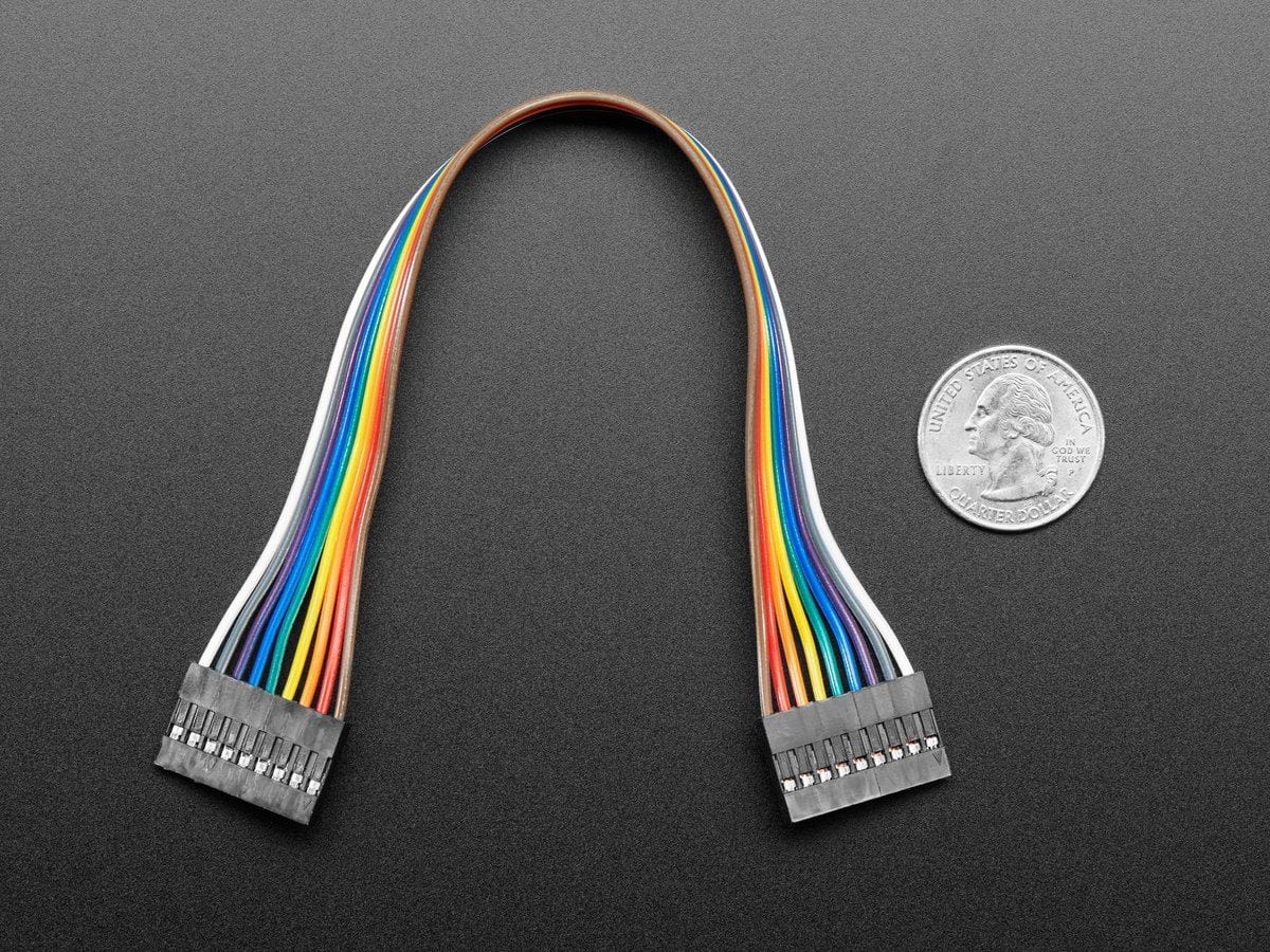 2.54mm 0.1" Pitch 9-pin Jumper Cable - 20cm long by The Pi Hut - The Pi Hut