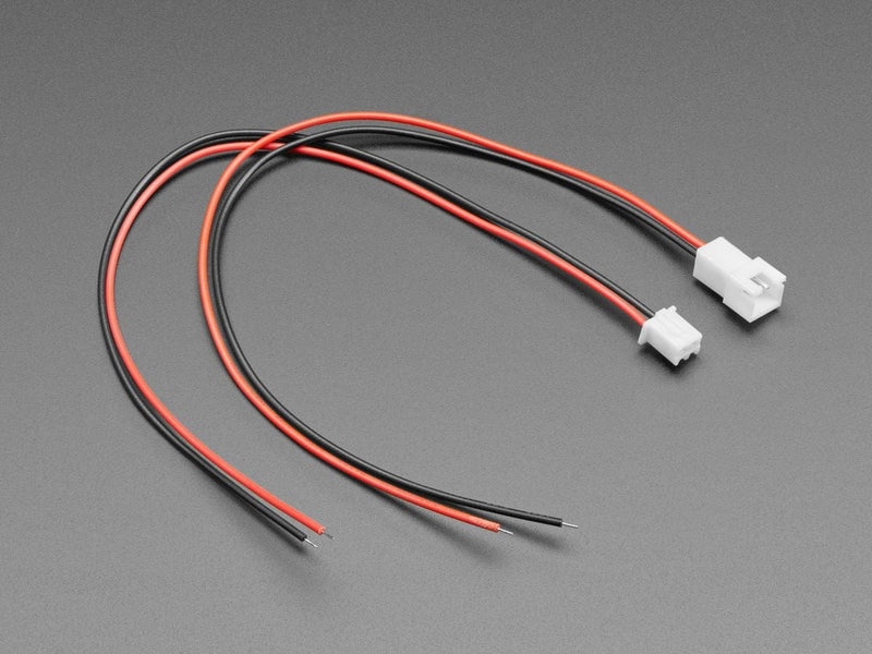 2.5mm Pitch 2-pin Cable Matching Pair - JST XH compatible - The Pi Hut