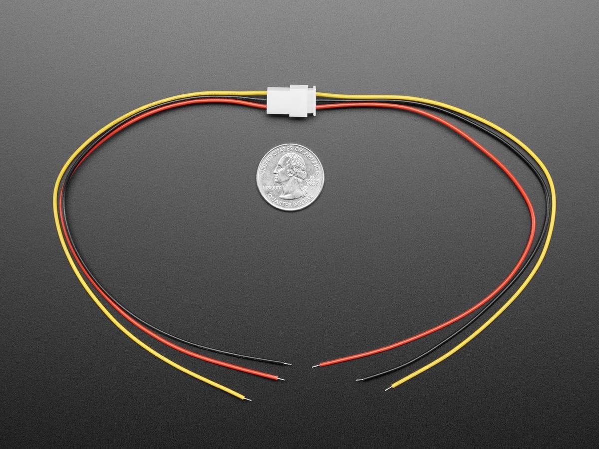 2.5mm Pitch 3-pin Cable Matching Pair - JST XH Compatible by The Pi Hut - The Pi Hut