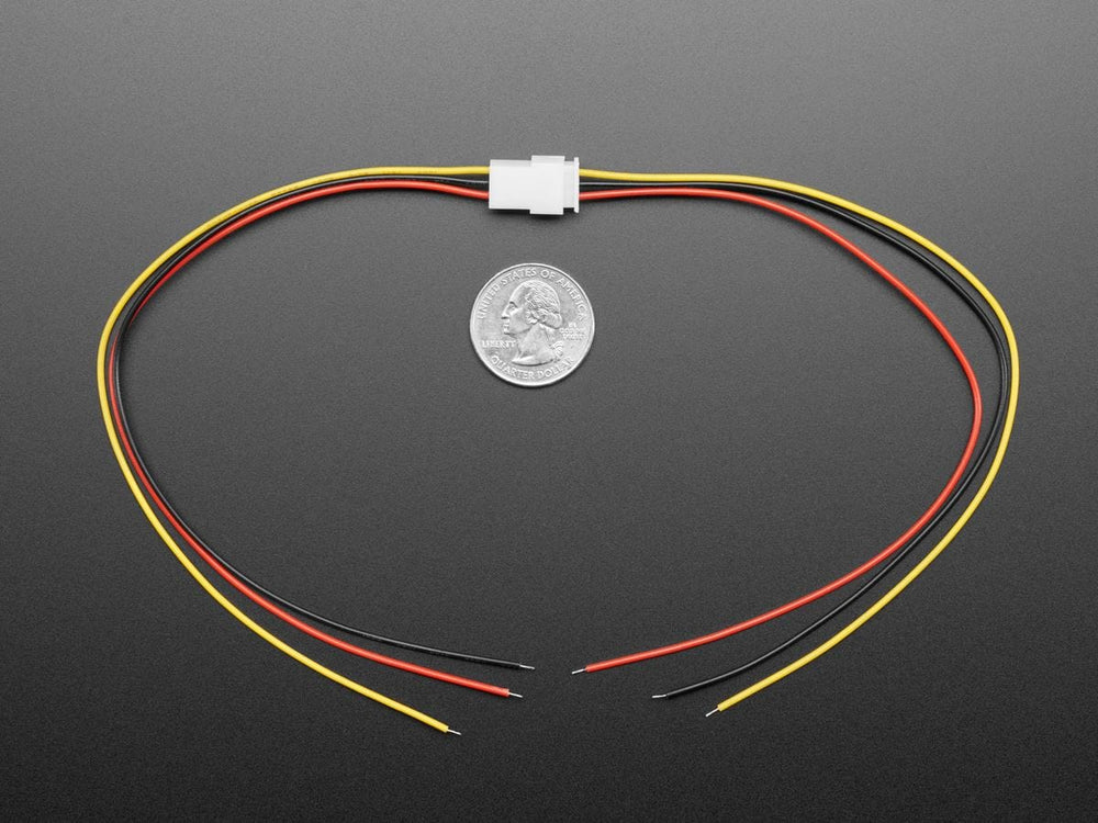 2.5mm Pitch 3-pin Cable Matching Pair - JST XH Compatible by The Pi Hut - The Pi Hut