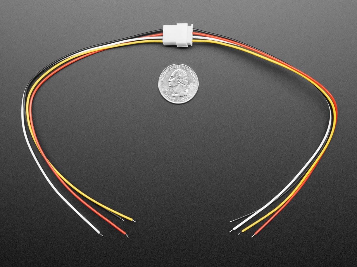 2.5mm Pitch 4-pin Cable Matching Pair - JST XH compatible by The Pi Hut - The Pi Hut