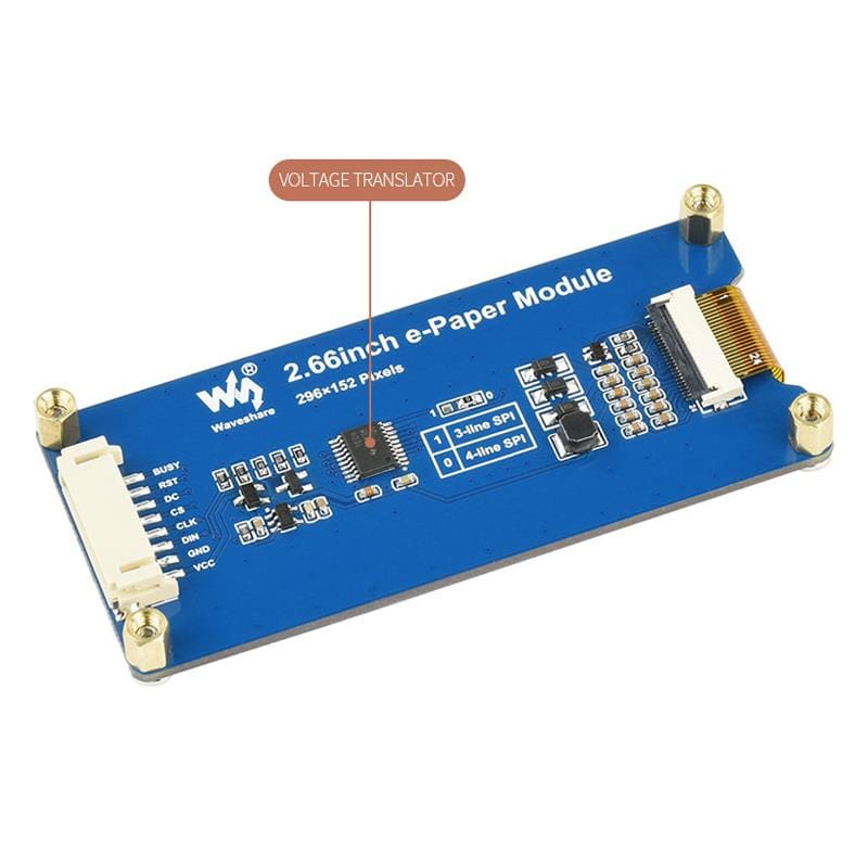 2.66" Red/Black/White E-Ink Display Module (B) (296x152) by Waveshare - The Pi Hut