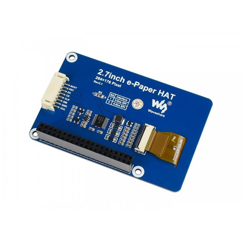 2.7" E-Ink Display HAT by Waveshare - The Pi Hut