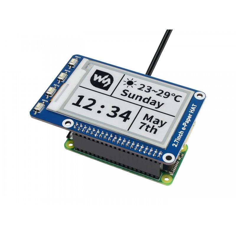 2.7" E-Ink Display HAT by Waveshare - The Pi Hut