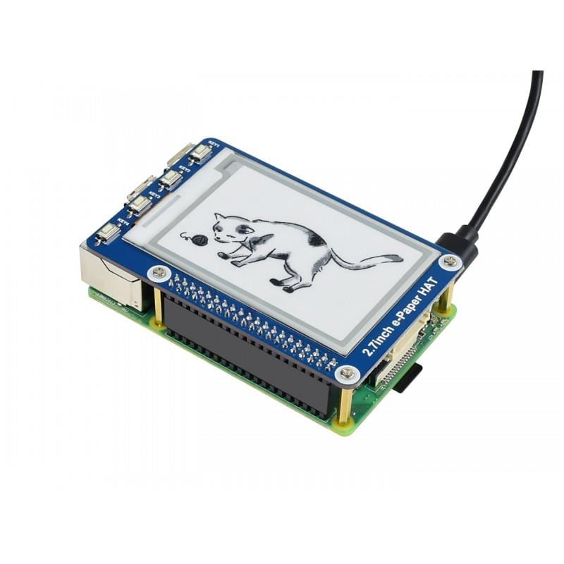 2.7" E-Ink Display HAT by Waveshare - The Pi Hut