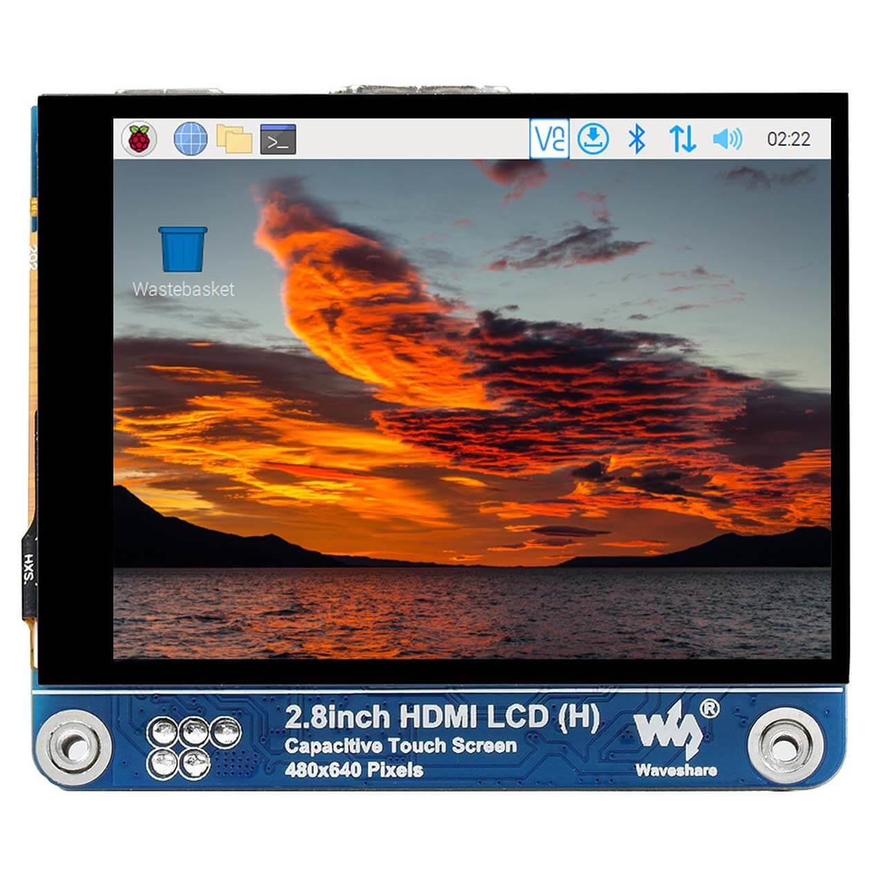 2.8" HDMI IPS LCD Touchscreen Display for Raspberry Pi (640x480) by Waveshare - The Pi Hut