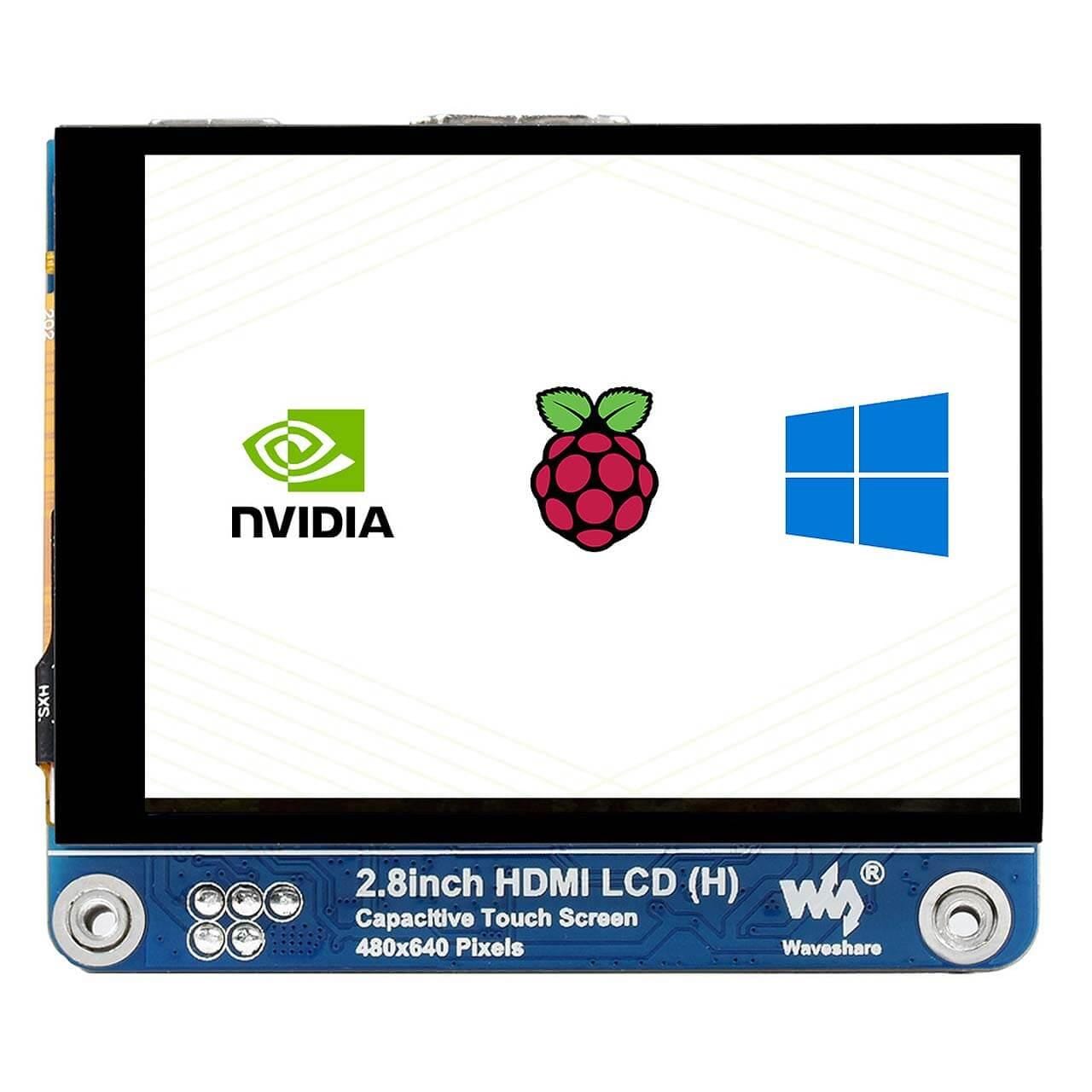 2.8" HDMI IPS LCD Touchscreen Display for Raspberry Pi (640x480) by Waveshare - The Pi Hut