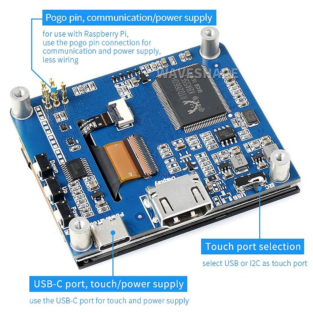 2.8" HDMI IPS LCD Touchscreen Display for Raspberry Pi (640x480) by Waveshare - The Pi Hut