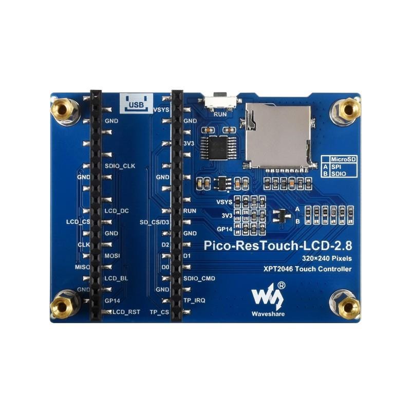 2.8" Touchscreen IPS LCD Display for Raspberry Pi Pico (320x240) by Waveshare - The Pi Hut