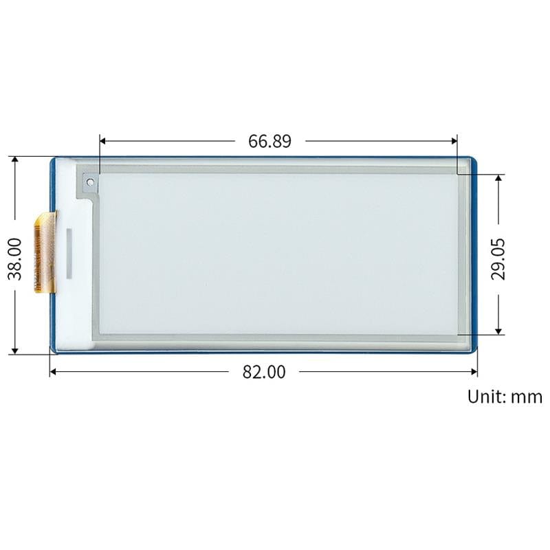 2.9" Black/White E-Ink E-Paper Display Module for Raspberry Pi Pico (296×128) by Waveshare - The Pi Hut