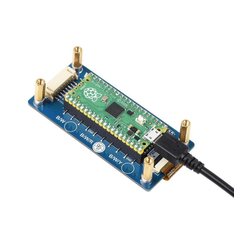 2.9" Red/Black/White E-Ink E-Paper Display Module for Raspberry Pi Pico (296×128) by Waveshare - The Pi Hut