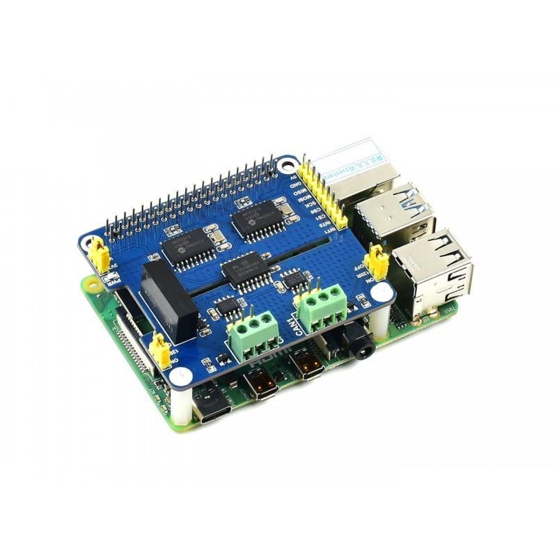 2-Channel Isolated CAN HAT for Raspberry Pi by Waveshare - The Pi Hut