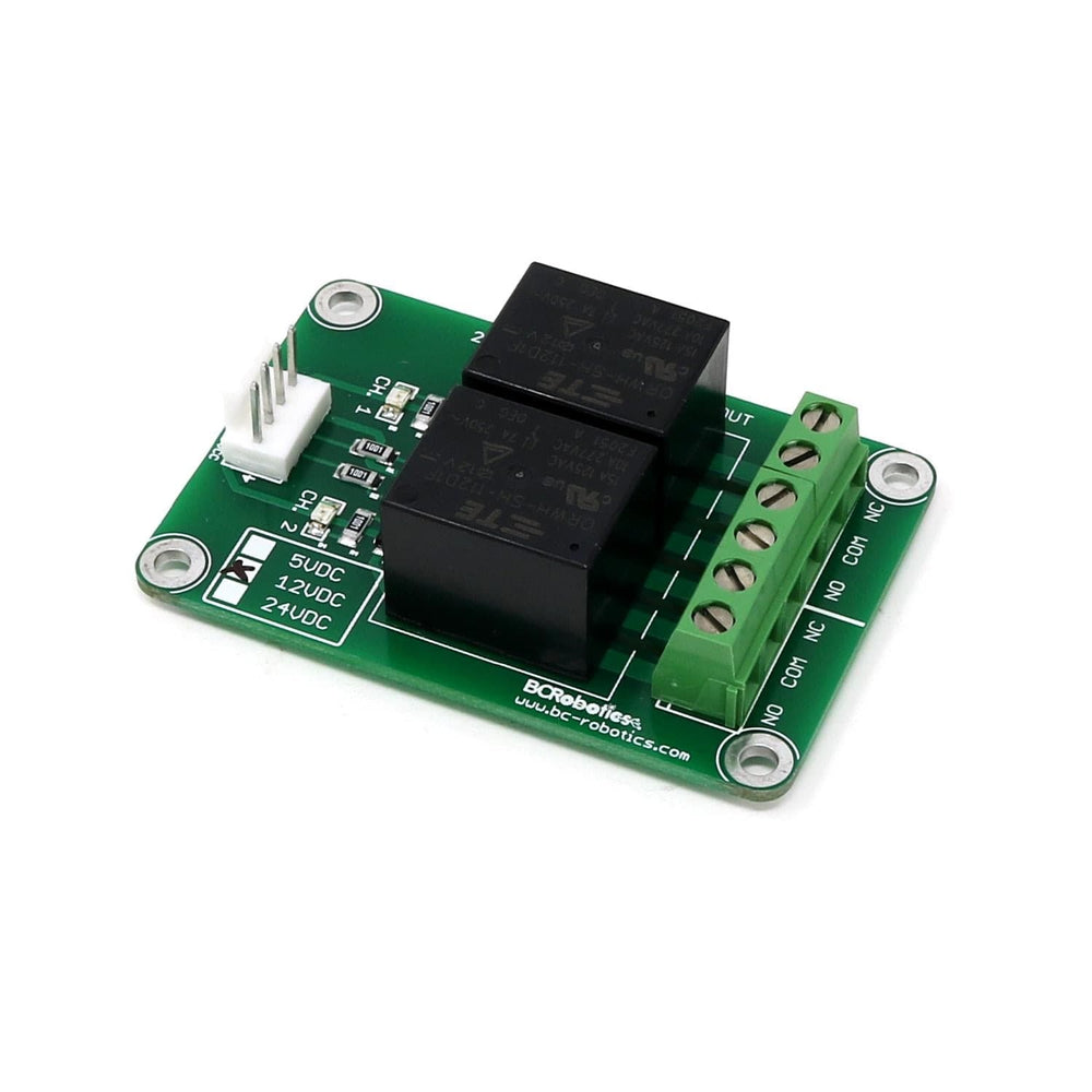 2 Channel Relay Breakout – 12V by BCRobotics - The Pi Hut