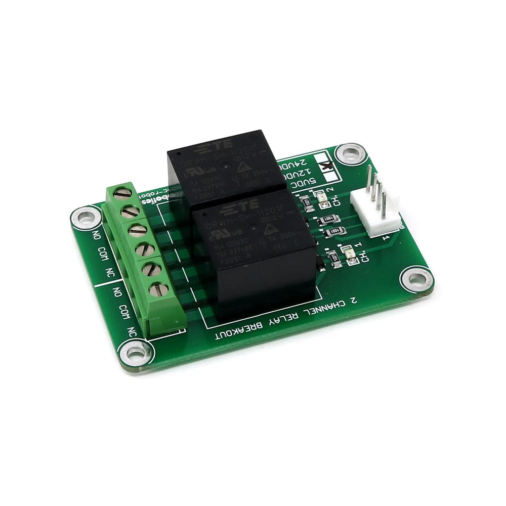2 Channel Relay Breakout – 12V by BCRobotics - The Pi Hut