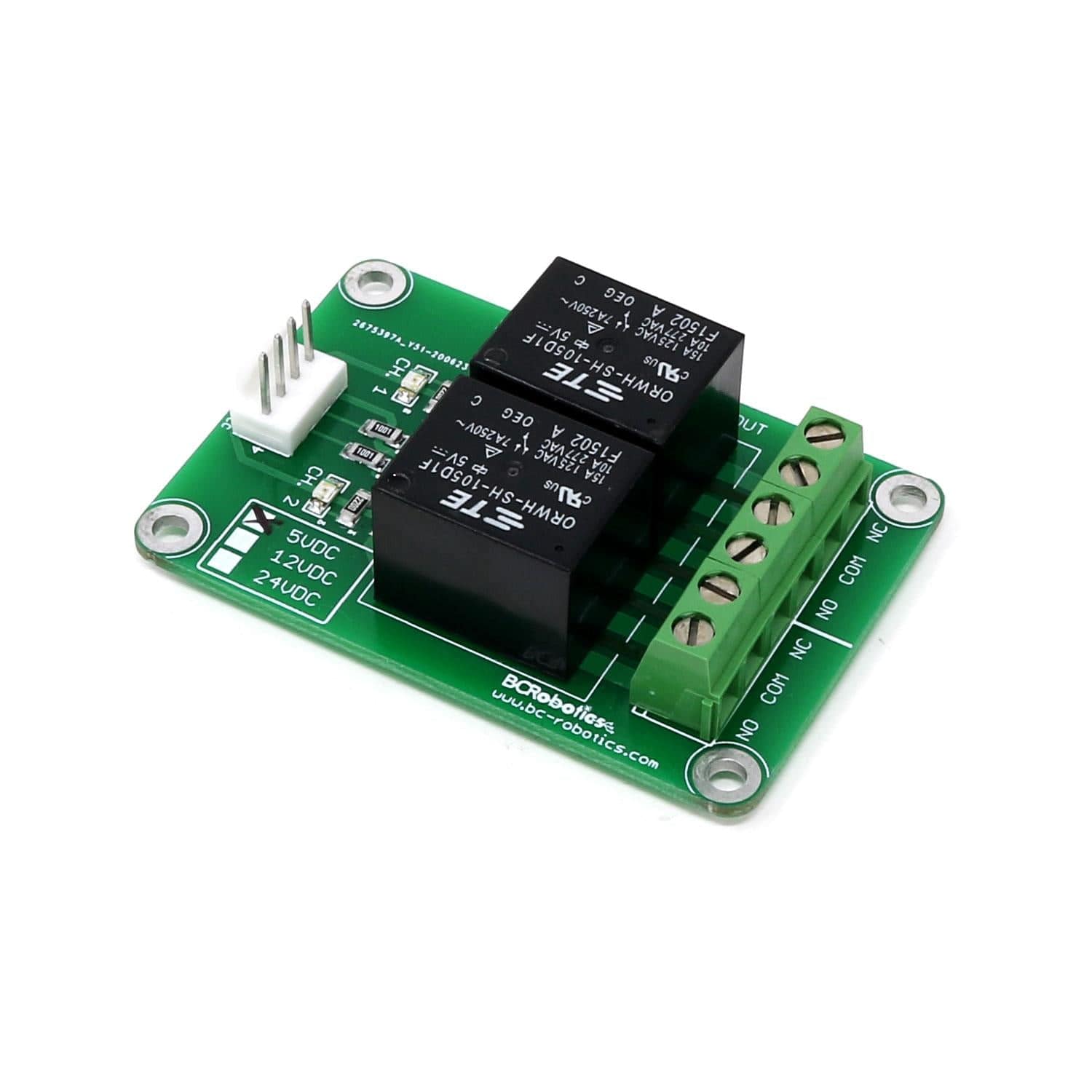 2 Channel Relay Breakout – 5V by BCRobotics - The Pi Hut
