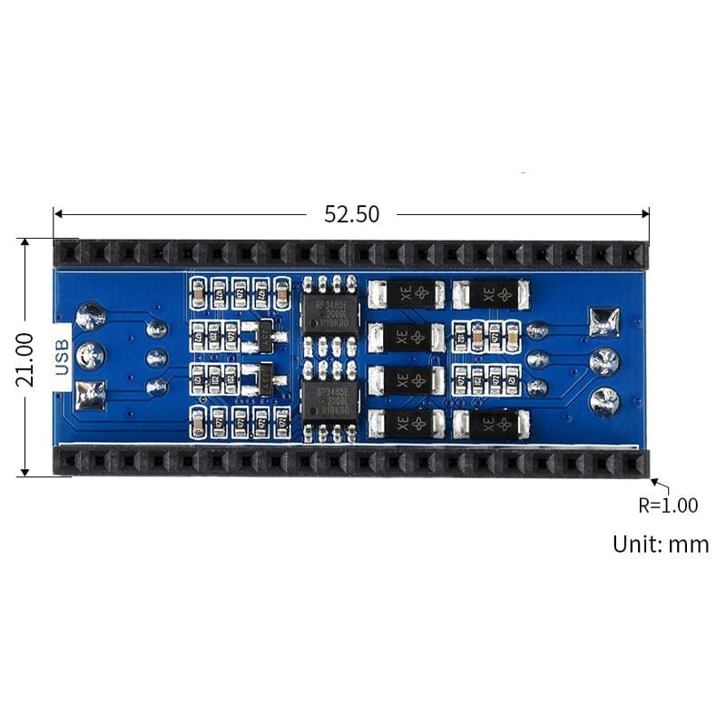 2-Channel RS485 Module for Raspberry Pi Pico by Waveshare - The Pi Hut