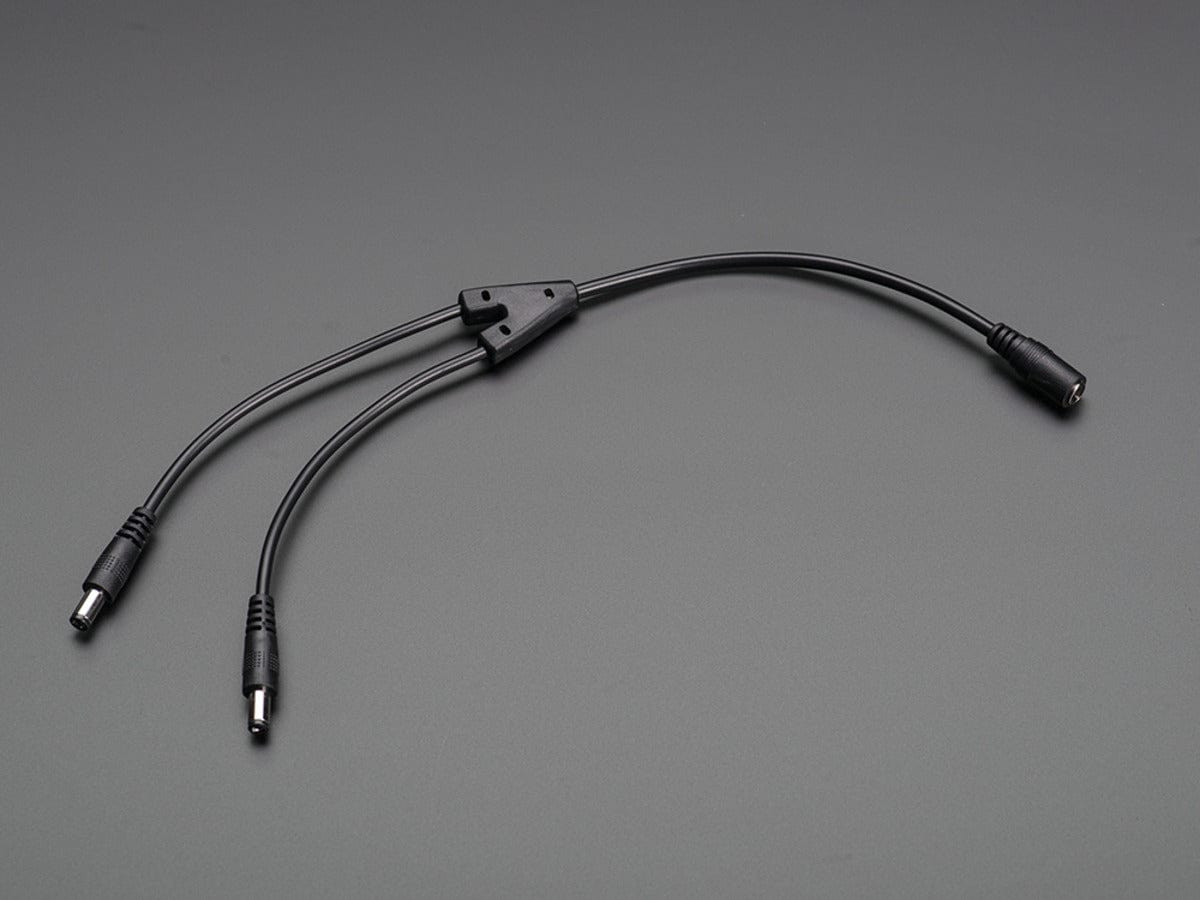 2-Way 2.1mm DC Barrel Jack Splitter Squid by The Pi Hut - The Pi Hut