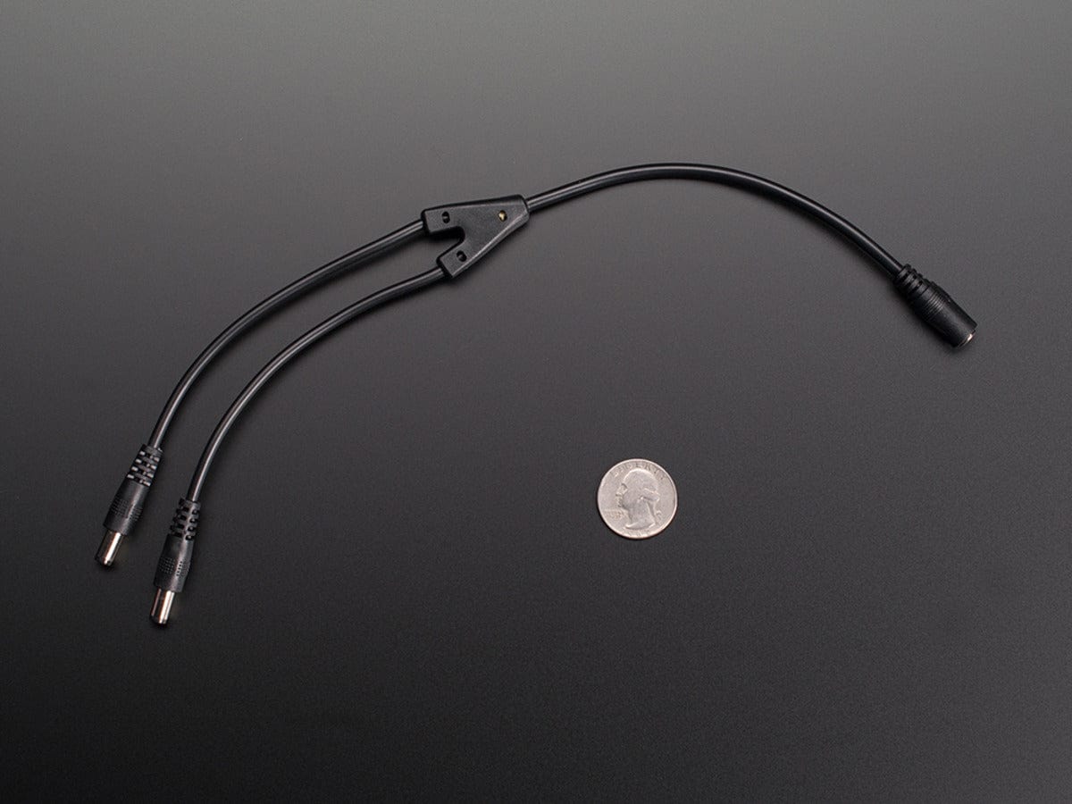 2-Way 2.1mm DC Barrel Jack Splitter Squid by The Pi Hut - The Pi Hut