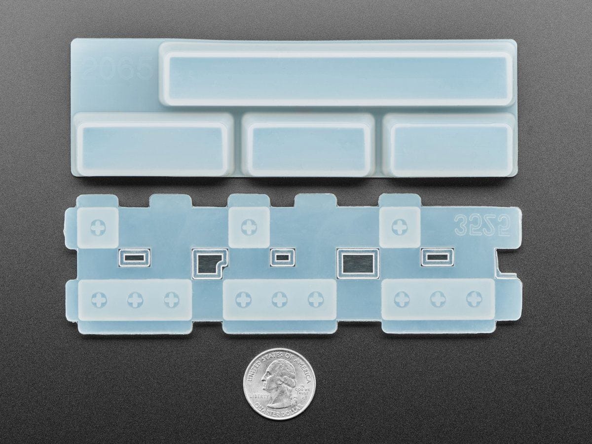 2 x 2.25U, 1 x 2.75U and Space Bar Keycap Mold (MX Compatible Switches) by The Pi Hut - The Pi Hut