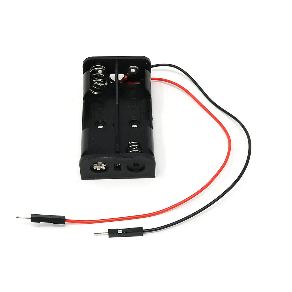 2 x AA Battery Holder with Premium Jumper Header Wires by The Pi Hut - The Pi Hut