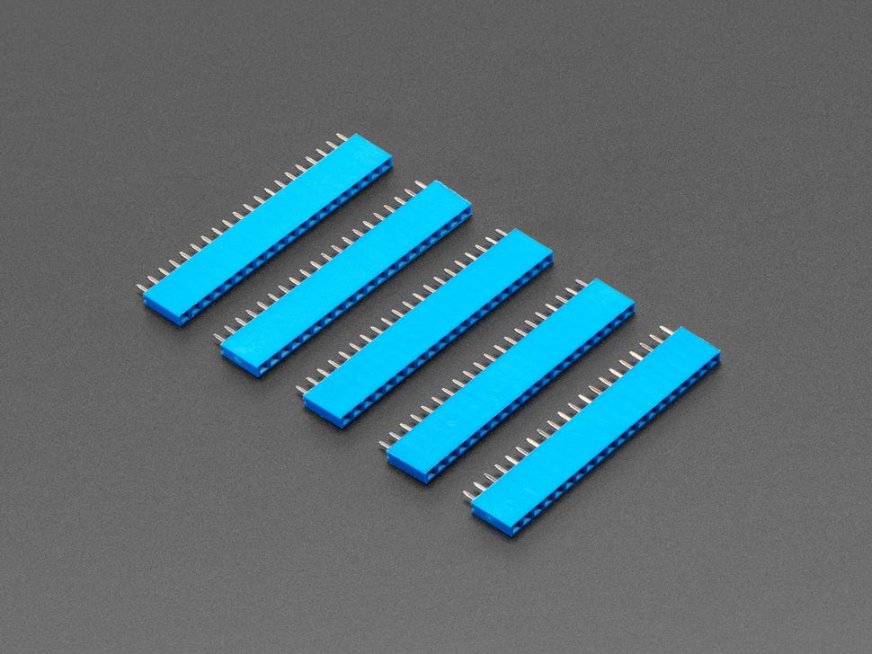 20-pin 0.1" Female Header - Blue - 5 pack by The Pi Hut - The Pi Hut