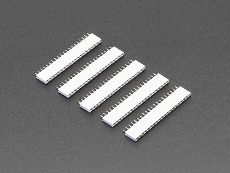 20-pin 0.1" Female Header - White - 5 pack by The Pi Hut - The Pi Hut