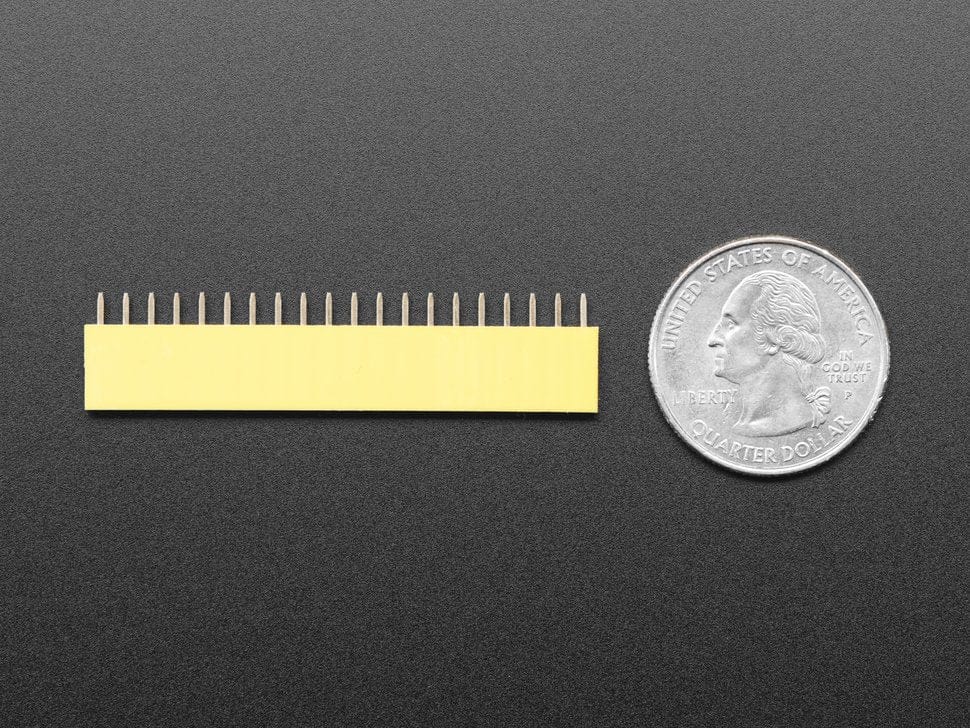 20-pin 0.1" Female Header - Yellow - 5 pack by The Pi Hut - The Pi Hut