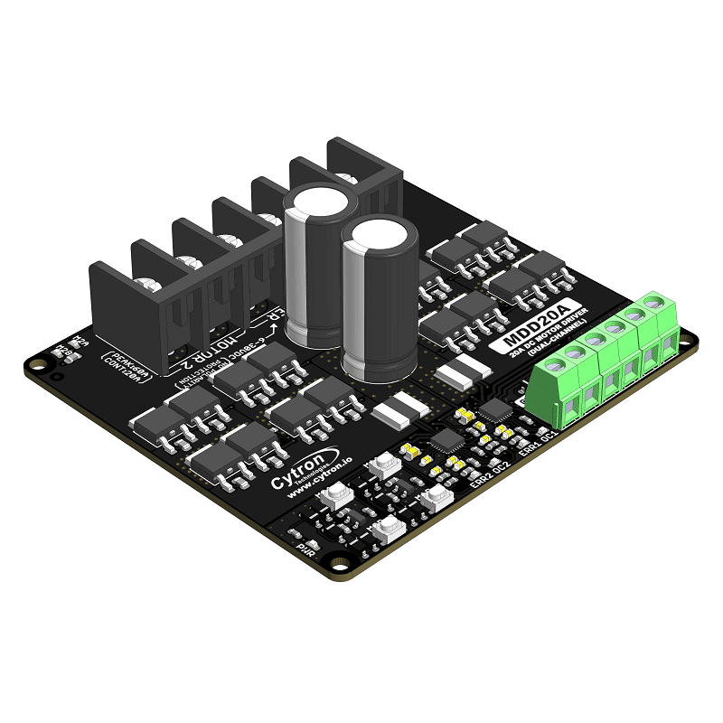 20A 6V-30V 2-Channel DC Motor Driver by Cytron - The Pi Hut