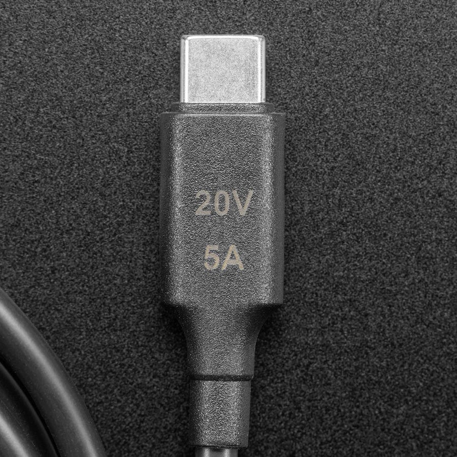 20V 5A USB-C 3.1 PD to 5.5mm Barrel Jack Cable - 1.2m with E-Mark by The Pi Hut - The Pi Hut