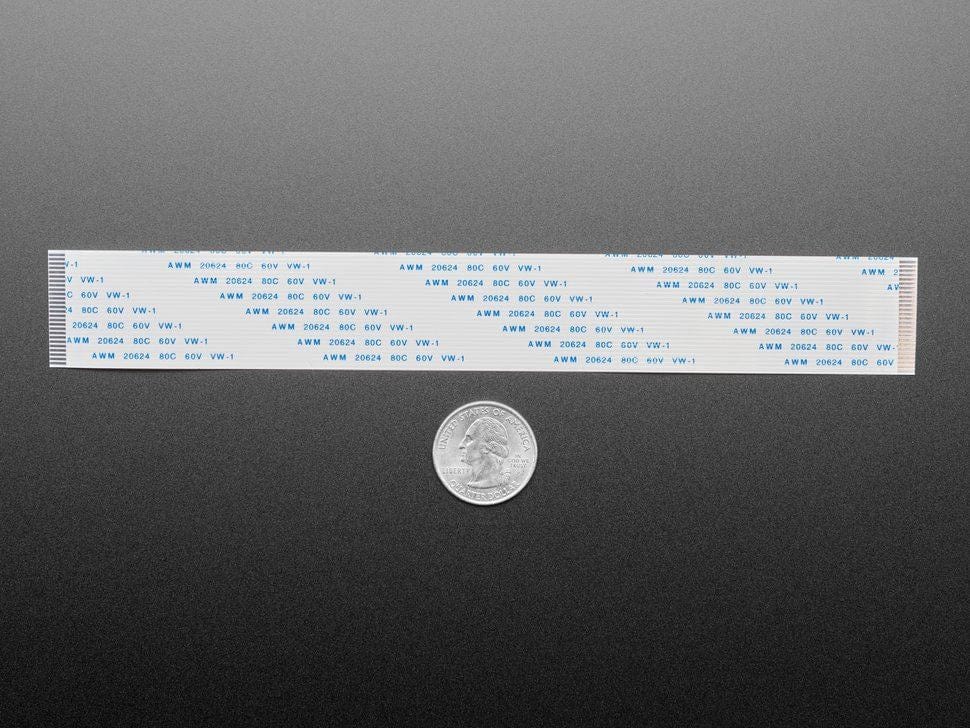 26-pin 1mm pitch FPC Flex Cable - 20cm long by The Pi Hut - The Pi Hut
