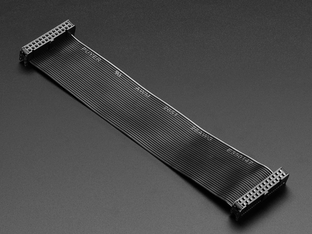 26-pin GPIO Female to Female Ribbon Cable - Black 170mm by The Pi Hut - The Pi Hut