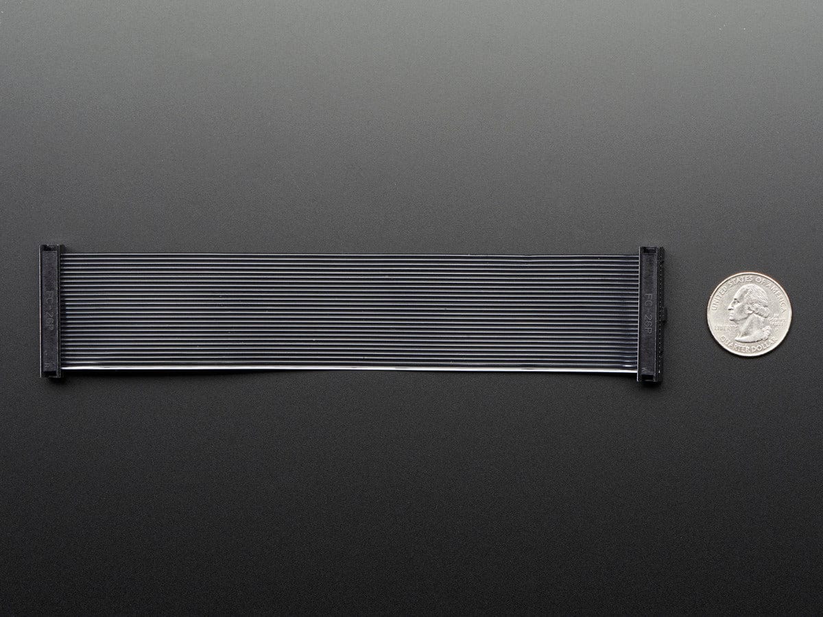 26-pin GPIO Female to Female Ribbon Cable - Black 170mm by The Pi Hut - The Pi Hut