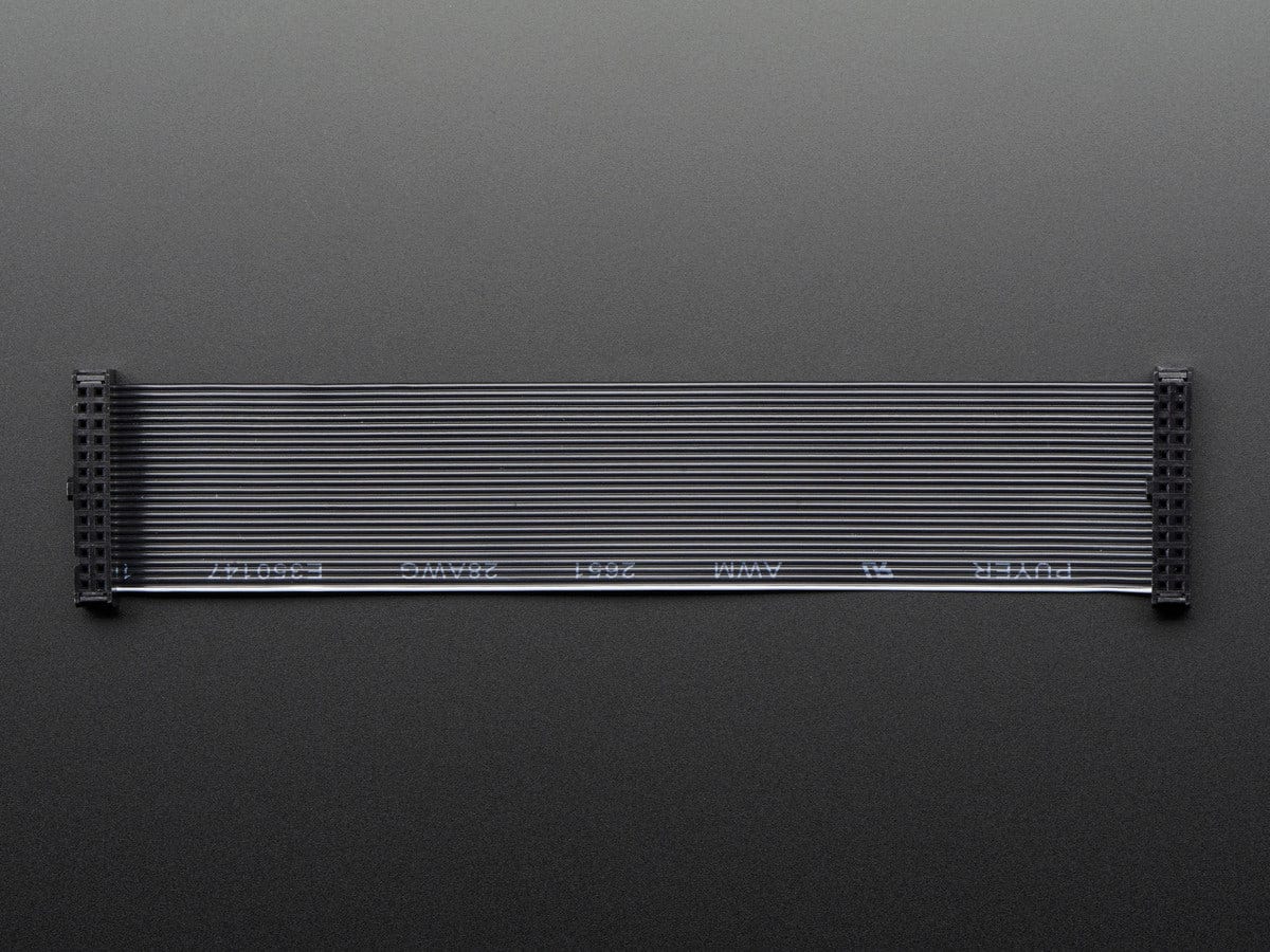 26-pin GPIO Female to Female Ribbon Cable - Black 170mm by The Pi Hut - The Pi Hut