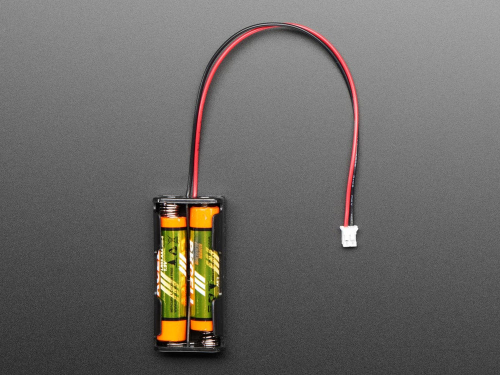 2 x AAA Open Battery Holder with JST PH Connector by The Pi Hut - The Pi Hut