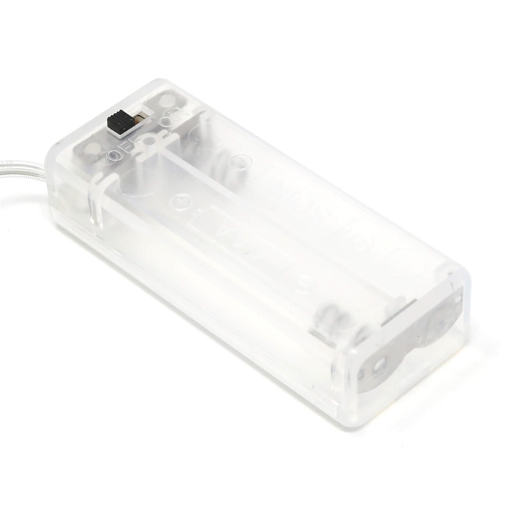 2xAAA Clear Battery Holder for BBC micro:bit by The Pi Hut - The Pi Hut