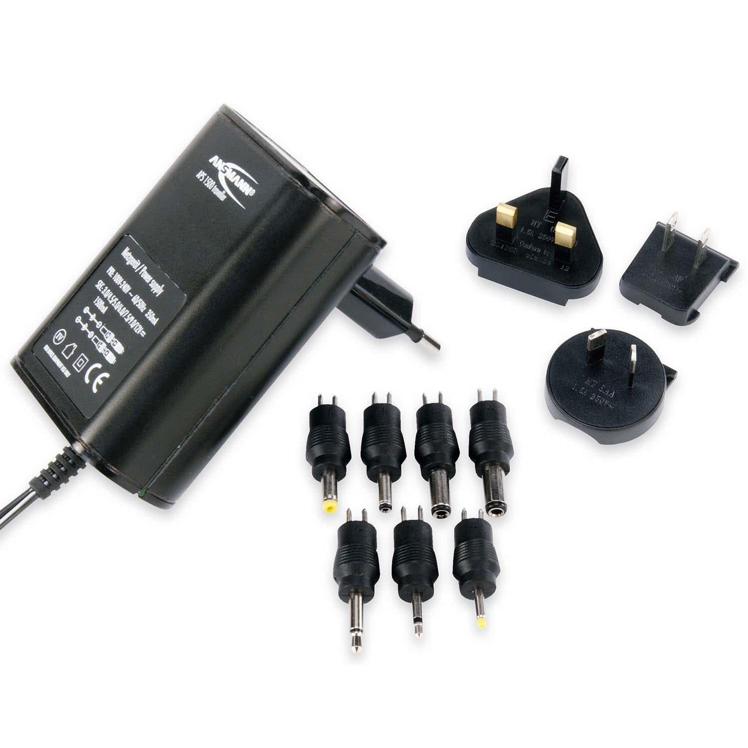 3-12V Universal Power Supply with Connectors (APS 1500) by ANSMANN - The Pi Hut