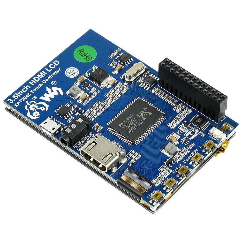3.5" HDMI IPS LCD Resistive Touchscreen (480x320) by Waveshare - The Pi Hut
