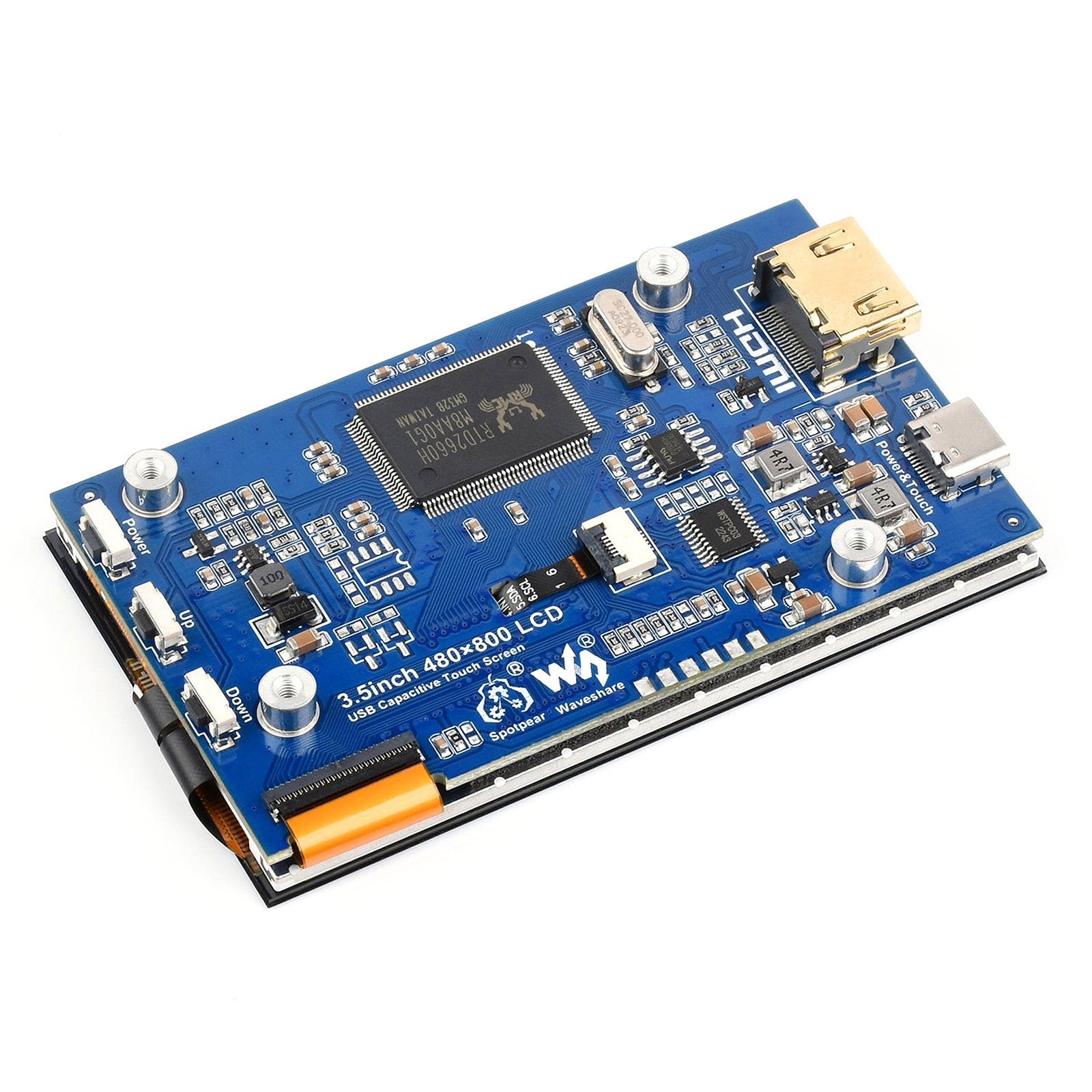 3.5" IPS Capacitive Touch LCD Display (480x800) by Waveshare - The Pi Hut