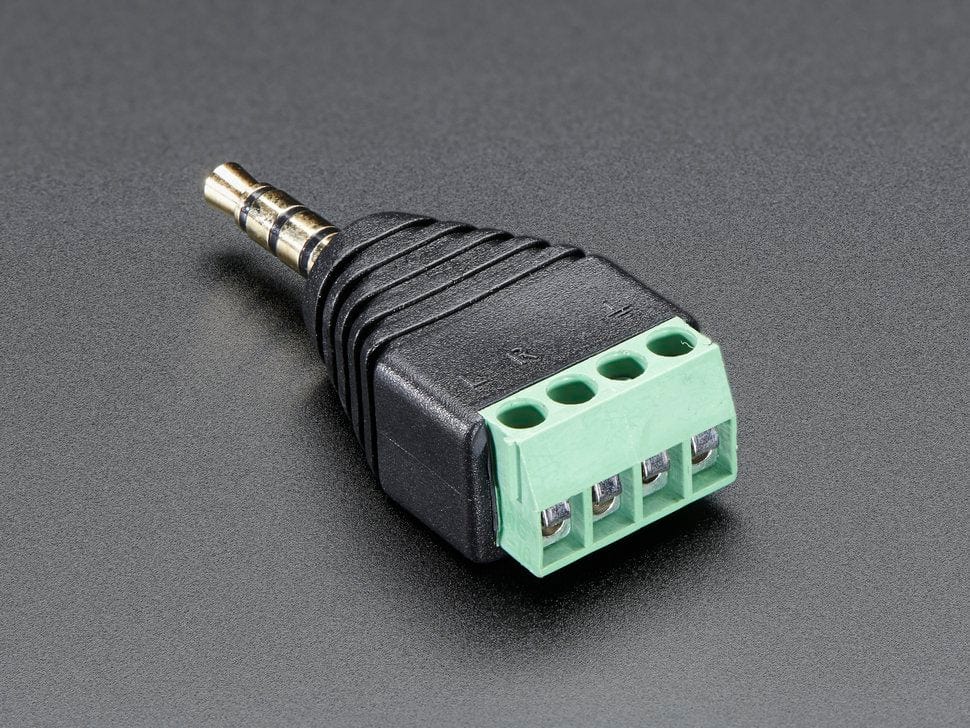3.5mm (1/8") 4-Pole (TRRS) Audio Plug Terminal Block by The Pi Hut - The Pi Hut