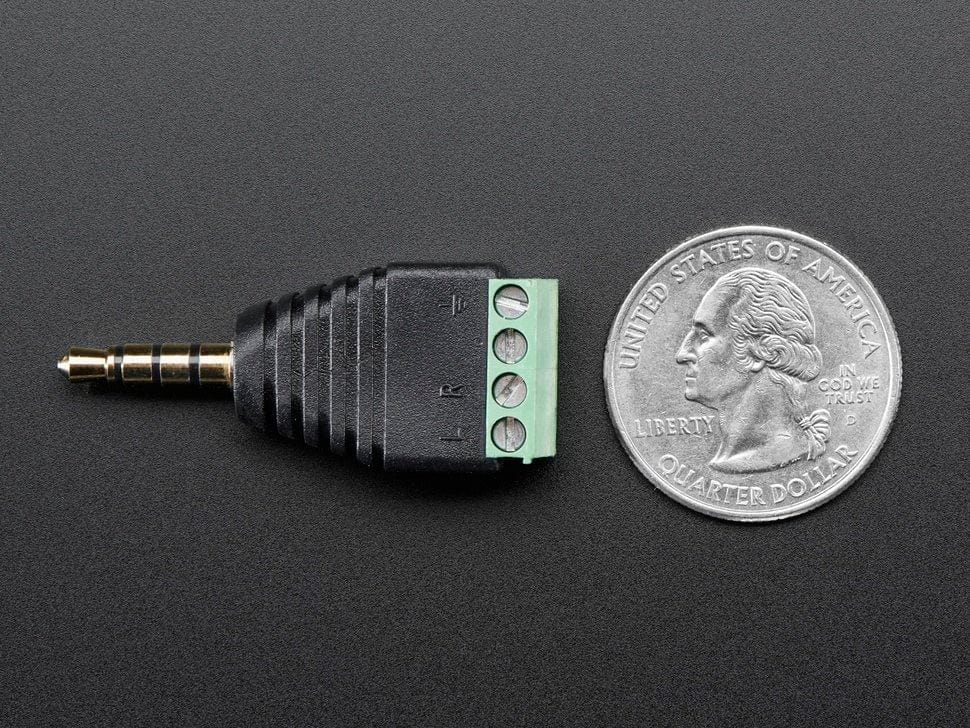 3.5mm (1/8") 4-Pole (TRRS) Audio Plug Terminal Block by The Pi Hut - The Pi Hut